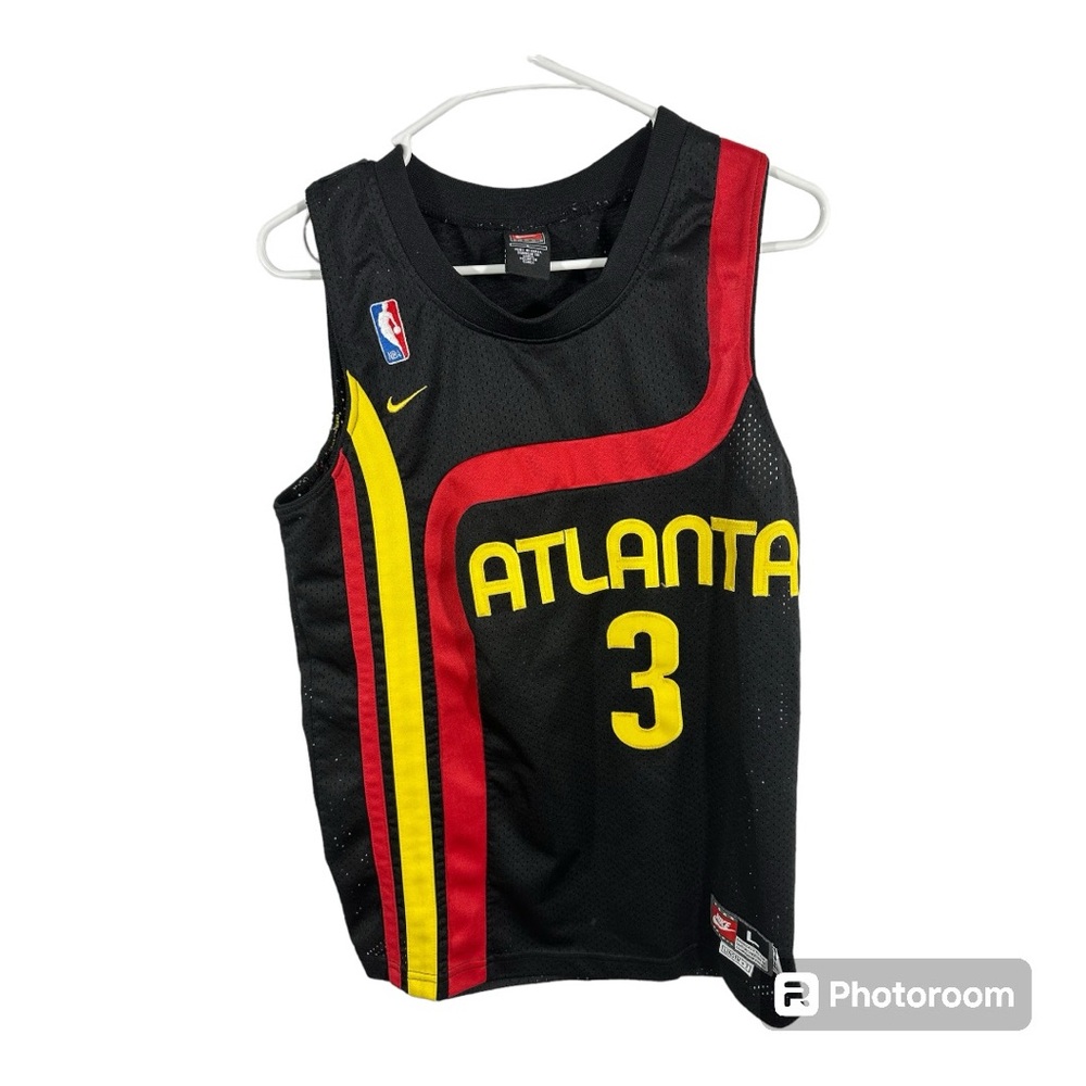 Vintage Nike Atlanta Hawks Shareef Abdur-Rahim Black Basketball Jersey Size L